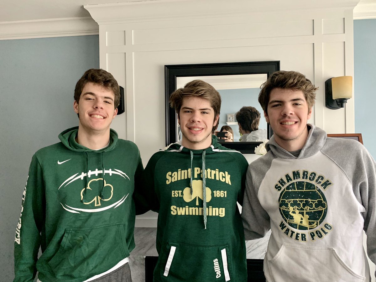 SaintPatrickHS's tweet photo. Here are some of our favorite #TeamGearTuesday photos! Thanks to all who participated. Today’s gift card winner is ... Kevin Collins ‘20! #CyberShamrocks https://t.co/1bWyAPFkmq
