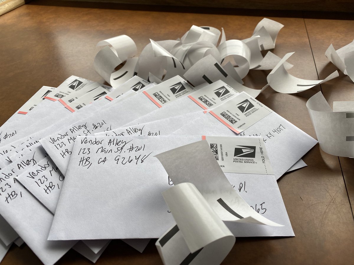 gregrobertson's tweet photo. Post Office ran out of regular stamps. But the stickers must be sent!! #NGBFN https://t.co/ksvJ6SUZY3