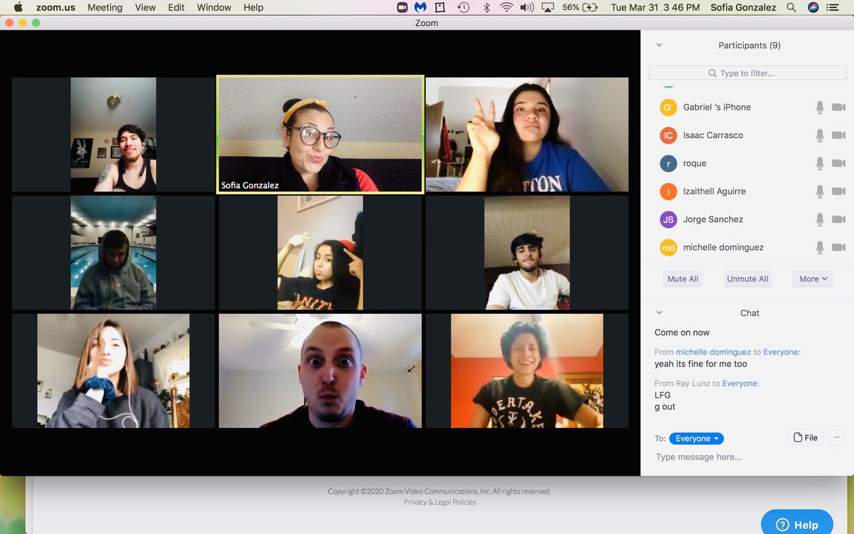 It was so great meeting with Teenstaff with @MrsG_P214 & @MrLunz24 // Stay positive, connected, and in good spirits. It’s all we can do. Snowball some love today. @MEastActivities #mortonpride #snowballvirtualmeet