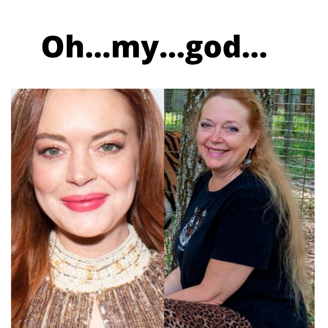 sense_cinema's tweet photo. Sorry, Kate McKinnon. Lindsey Lohan is the better choice. #TigerKing https://t.co/BIw9gEYXul