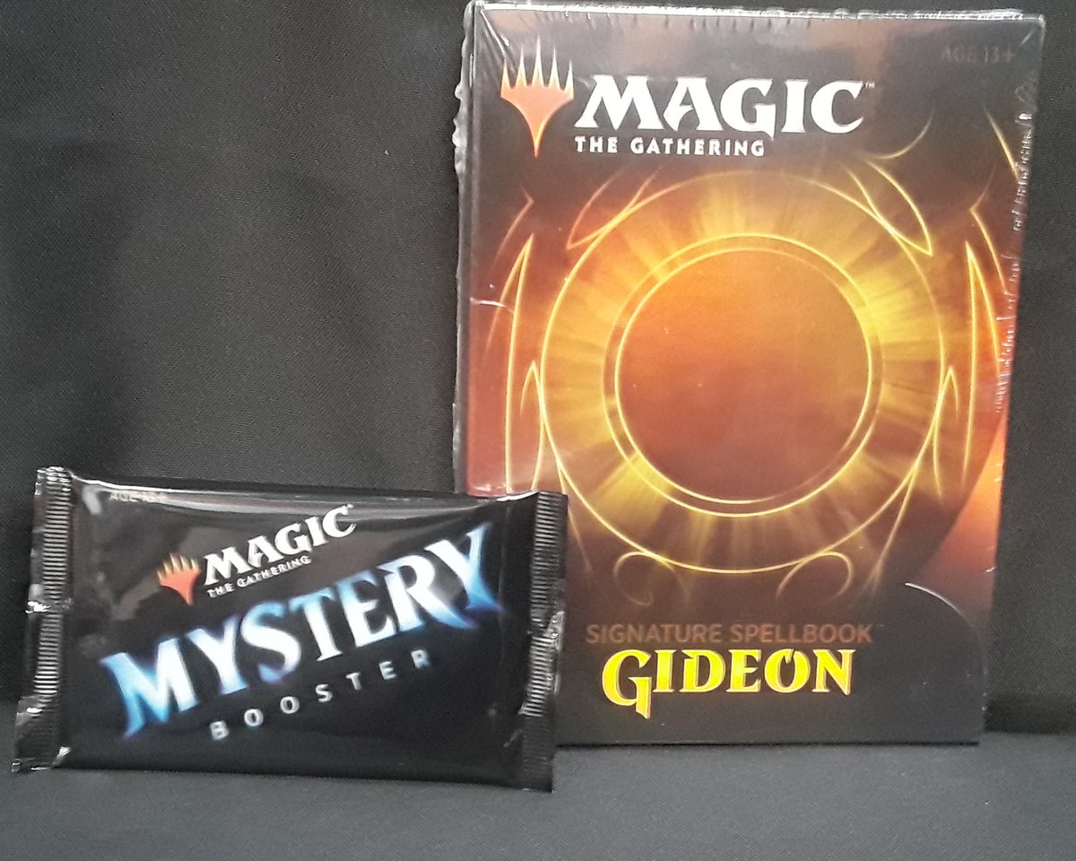 heebeegeebeez's tweet photo. $20 for a Gideon Spellbook and a Mystery Booster in our #socialdistancesale. We know players are going crazy not playing at the shop so we made crazy deals just for you. Hurry in to grab this deal or message us for roadside pickup. #supportyourlgs More on Facebook and instgram. https://t.co/AZIjFgUHWI