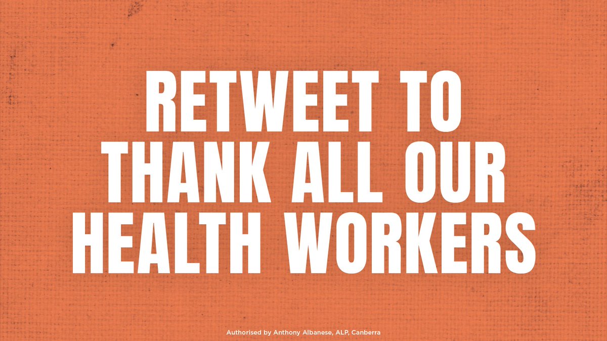 AlboMP's tweet photo. They’re risking their health to protect ours.

We can never thank these Australians enough. https://t.co/It4G7eqspF