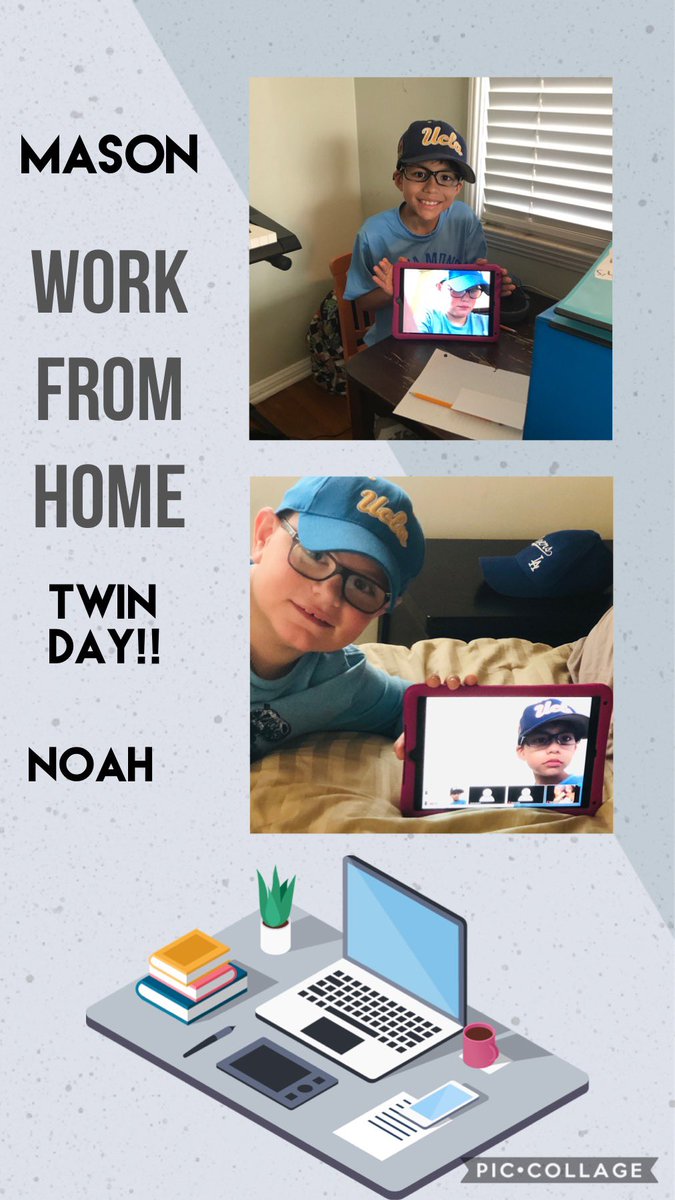 MrDCGreen's tweet photo. Digital twin day at @StSebastianLA with some help from @jessicaareddick  and #HolyCrossVentura @DualLanguageLA @CatholicEdLA #CheckInOnYourFriends #AllInThisTogether https://t.co/ecFUh4iZMe