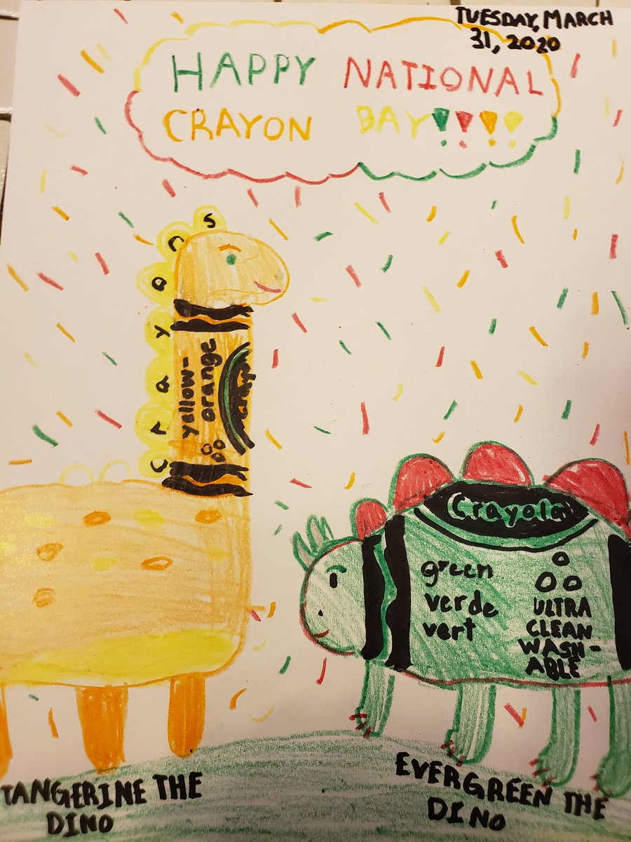Mike_Jones38's tweet photo. Violet's #CrayonDay project. Not bad! #NationalCrayonDay https://t.co/HtCg6vlQEn