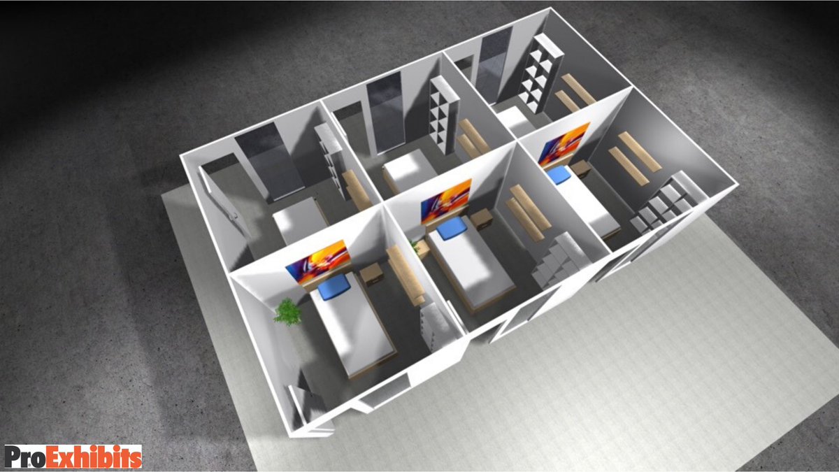 ProExhibits's tweet photo. #Temporaryrooms can be configured in any way that works for your space while keeping occupants at a safe distance from one another. MORE COVID-19 SOLUTIONS ➡️ https://t.co/qDLYqenw3C #temporarystructures #emergencystructures #partitionsystem #COVID19 #coronavirussafety https://t.co/CRyxMP9hSb