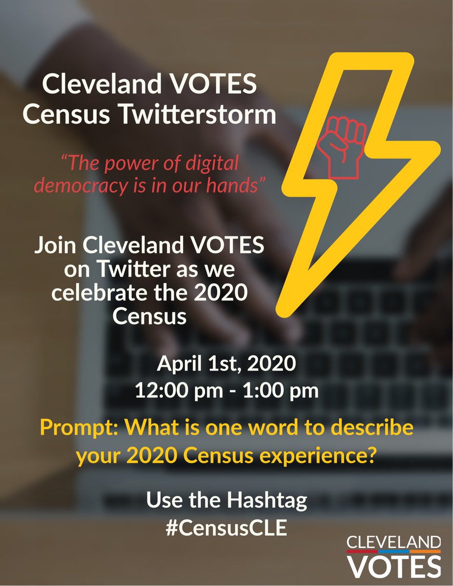 DetroitShoreway's tweet image. What does the #Census2020 really mean for Clevelanders, and what's going on with it during the coronavirus? We're participating in this #CensusCLE twitter chat tomorrow at 12pm! w/ @Cudell_inc @elanthony_631 @iamjenlumpkin @DickeyDevonta and YOU ⚡