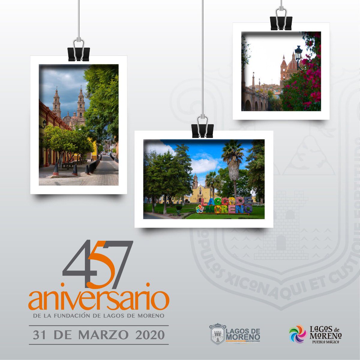 GobiernodeLagos's tweet photo. Nuestra ciudad está de manteles largos este día.
Hoy nuestro querido #LagosDeMoreno cumple 457 años de grandeza.
Es momento de entre todos seguir haciendo grande a nuestro municipio sin importar las adversidades.
457 años de fundación de Lagos de Moreno. https://t.co/b5QfvfFoN1