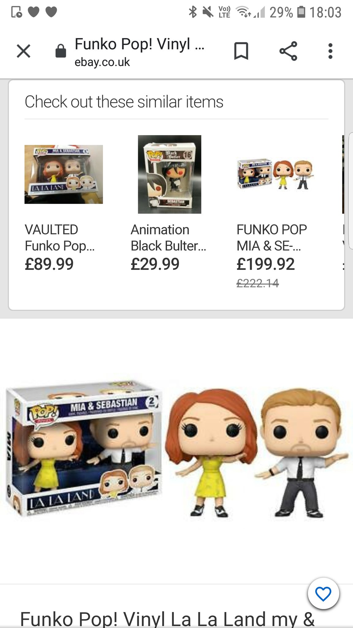 Funko pop cheap la la land