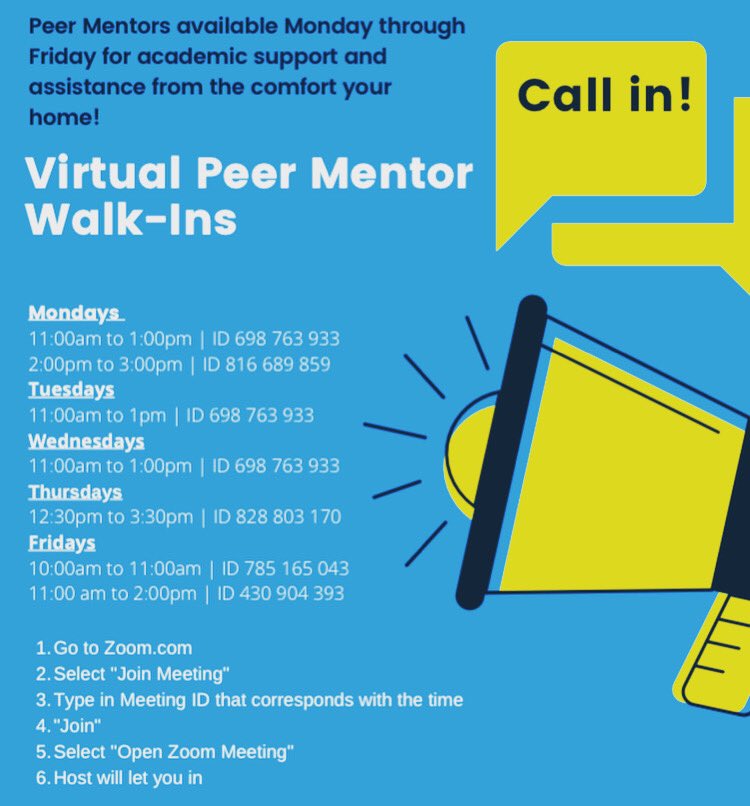 rwu_csas's tweet photo. Hey Hawks! Hope you’re staying safe! Just a reminder that CSAS is here to support you during this time! If you need assistant or want to talk someone we have virtual peer mentor hours! See our flyer for more info! 🦅 https://t.co/G1QgS52Eq4