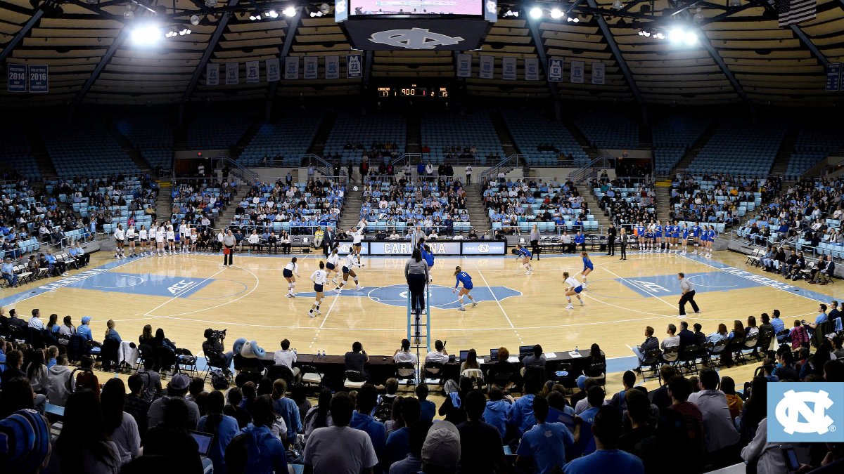 UNCVolleyball's tweet photo. Thanks for the nomination @WakeVolleyball.

1. The Badge 🐏
2. The Stadium 🏟️
3. The Players 🏐
4. The Supporters 💙

We challenge @DukeVB, @PackVball and @HokiesVB. 

#TogetherWeWin • #GoHeels 🐏 https://t.co/kJfXsAGvOF