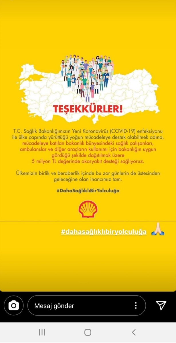 menzilpetrol's tweet photo. Bu katkılarından dolayı bayisi bulunduğum @Shell_Turcas tebrik ediyorum @drfahrettinkoca  #Covid19turkey #bizbizeyeteriz #dahaSaglıklıBirYolculuğa https://t.co/m9yefXiZwb