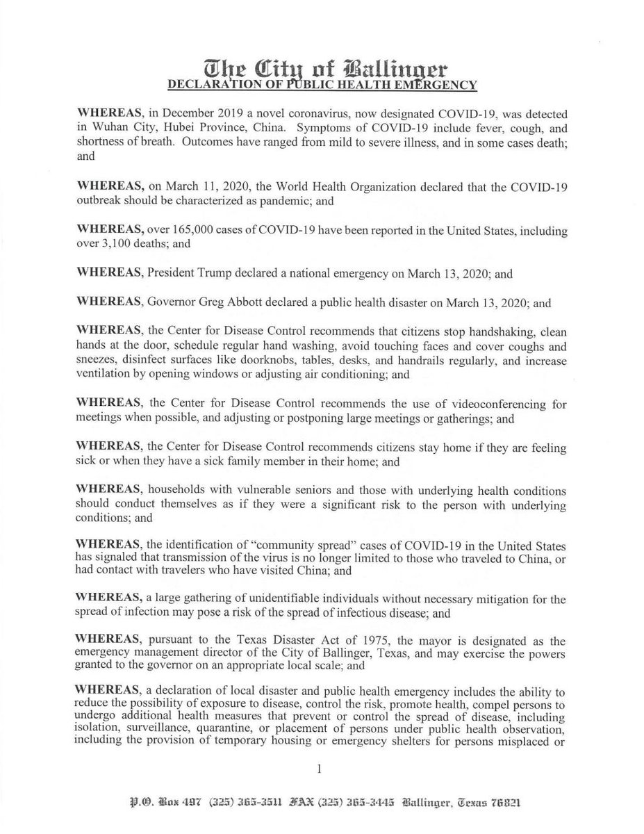 ballingertx's tweet photo. DECLARATION OF PUBLIC HEALTH EMERGENCY https://t.co/q7oBahxOdI https://t.co/cTY33uzhx7