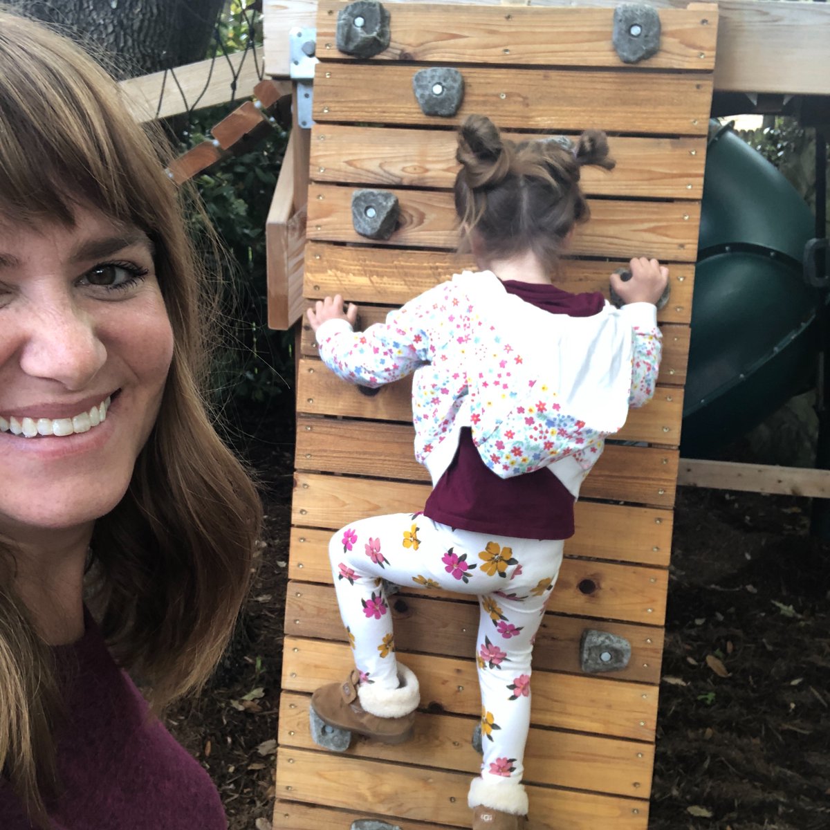 MrsWrightDraws's tweet photo. Move it Monday. Taking turns on our rock wall. @ProsperRogersMS @YRBKrogersMS https://t.co/b0aeglwRKH