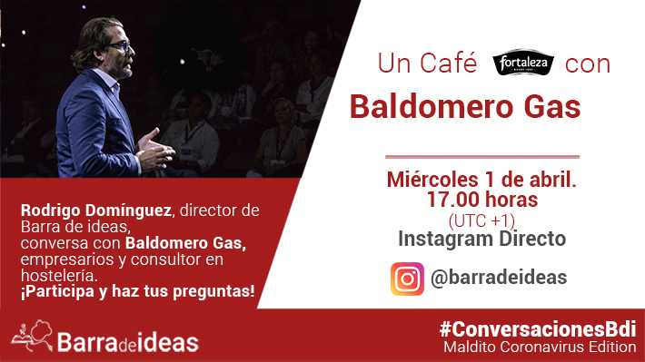 barradeideas's tweet photo. Mañana tendremos en nuestras #ConversacionesBdi a @BaldomeroGas.

Además de asesorar a otros hosteleros con su Método Gas, Baldomero es el propietario de la cadena Bodegas Mezquita S.L. y de https://t.co/WjzEfLsI34, empresa con la que ofrece servicio a domicilio. https://t.co/1OdhkVuCDD