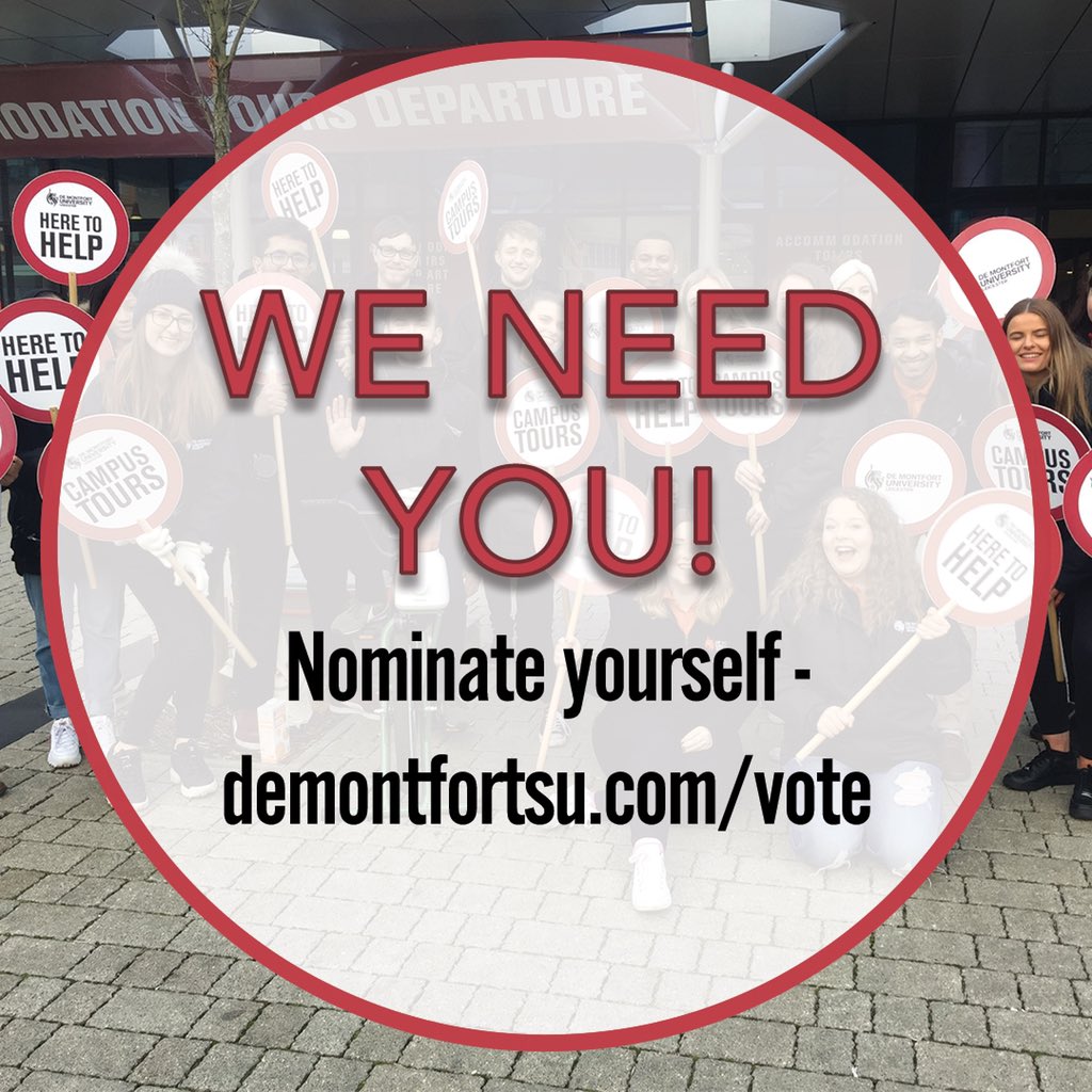Want to be a part of the next committee?
Nominate yourself!
We need:
Chair🪑 
Secretary ✍️ 
Treasurer 💰 
Health and Safety Officer🍎
Events and Campaigns Officer 🗓
Social Secretary 👥
demontfortsu.com/vote