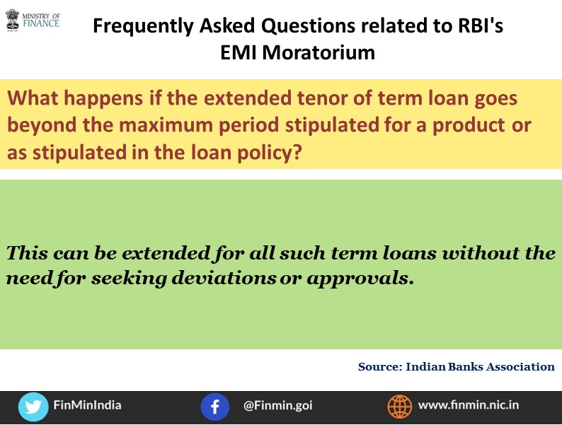 FinMinIndia's tweet photo. RBI EMI Moratorium: IBA answers all the questions you may have. (2/4) https://t.co/ak5QiK9ZYH