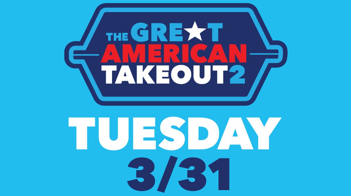 beinthekitchen's tweet photo. The Great American Takeout Round 2 is today! What restaurant will you choose to support? Make sure to show them some love and tag your posts #thegreatamericantakeout2 #TheGreatAmericanTakeout https://t.co/8SJ14w2fDw
