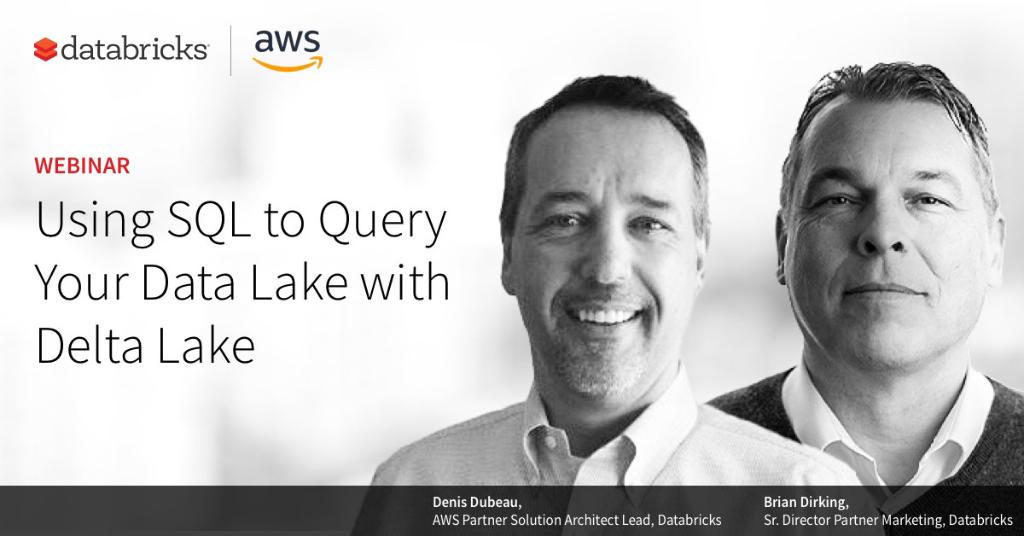 awscloud's tweet image. Run SQL queries without moving or copying your data? Yes, please! Join experts from @databricks for a livestream event to learn more about using SQL and Delta Lake on AWS. go.aws/39wRD6L