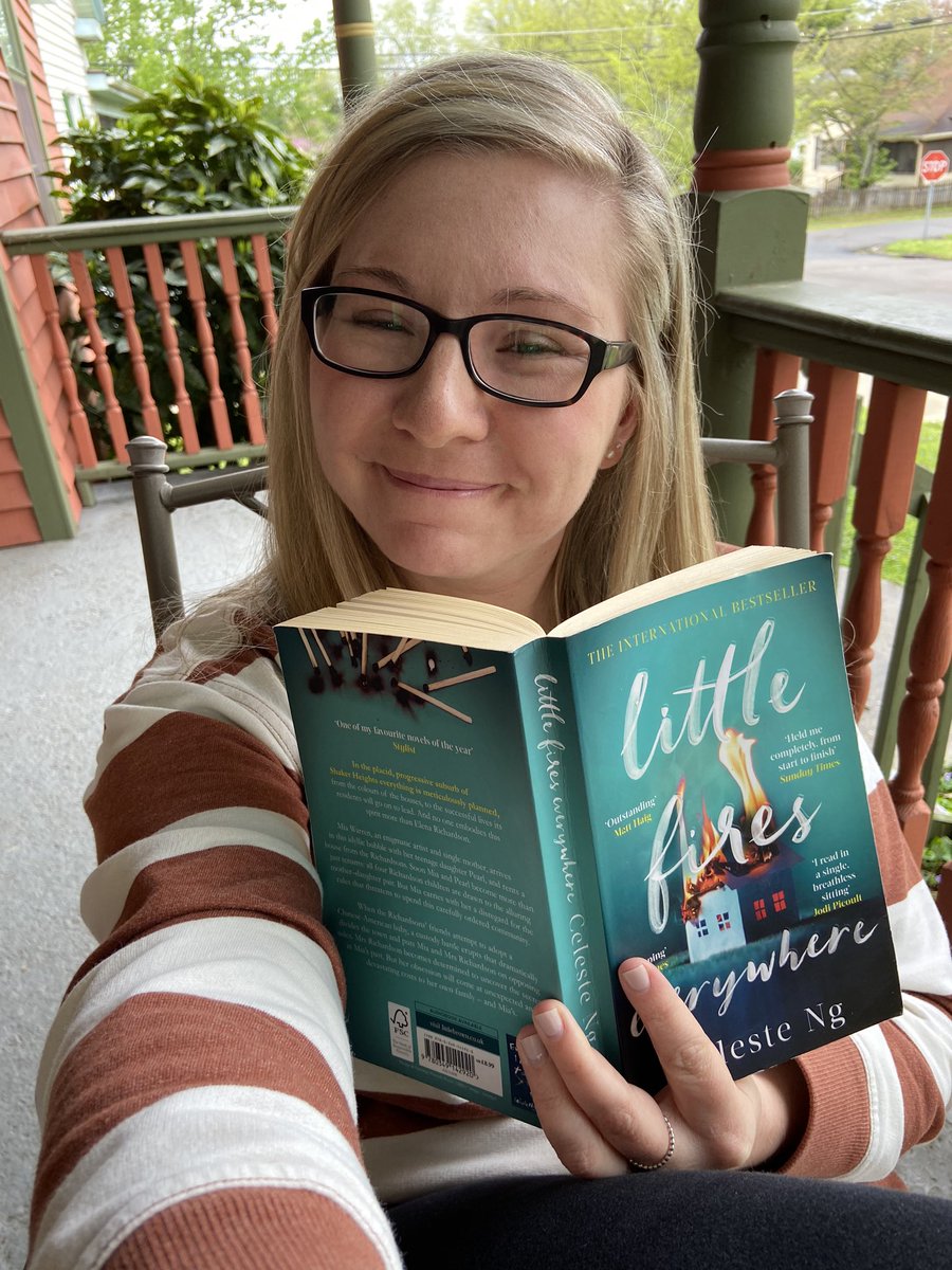 stephanierdunn's tweet photo. Today’s #virtualspiritday is take a picture with your favorite book! While this isn’t my favorite book, it’s the one I’m currently reading! Looking forward to watching the new show when I’m finished! @SylvanParkPTO https://t.co/hAcdLXS59s