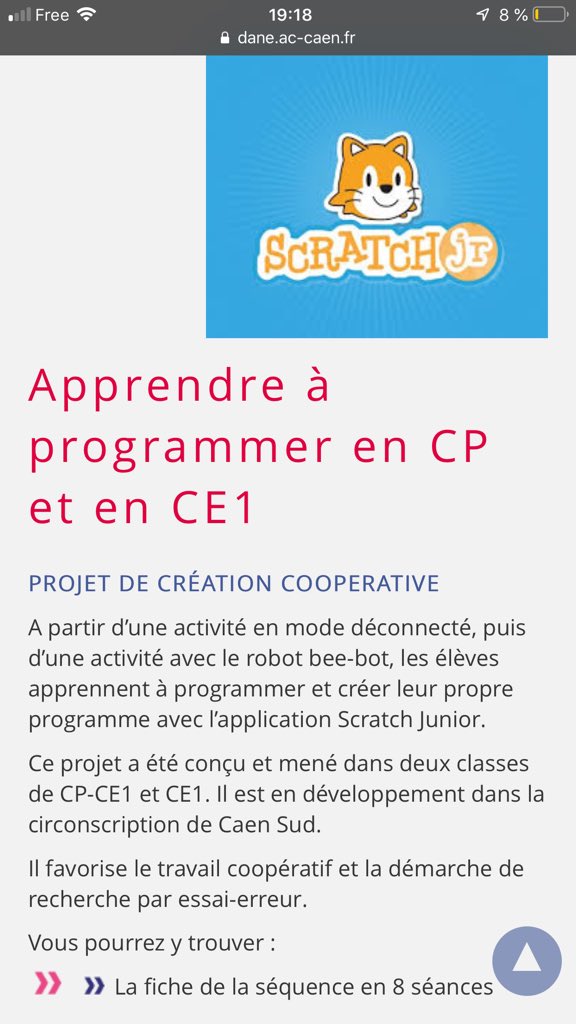 EdwigeNamboka's tweet photo. Et si j’apprenais à programmer à mes élèves ? Et si je prenais un peu de temps durant ce confinement pour m’auto-former ? #CP et #CE1 #sequence #seances #activitedebranchée #déconnectée #beebot #scratchjunior #programmation https://t.co/aKWlk2ZjHb https://t.co/0MPNpdC6QB