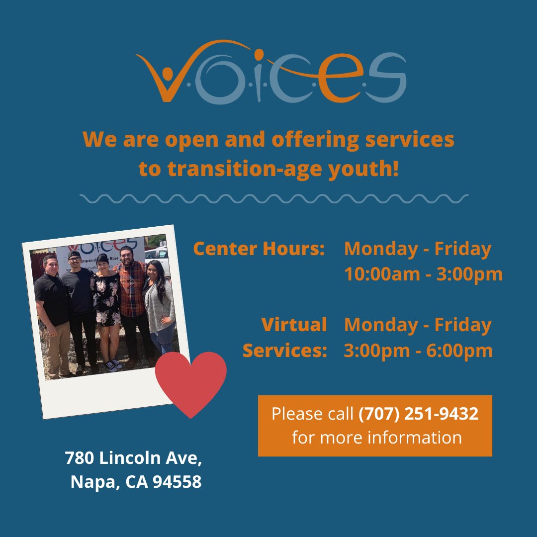 We are open and offering services to transition-age youth! Food, hygiene, tech, benefit application assistance, laundry &amp; referral services are available during Center hours. We are also offering virtual services that include wellness checks, Mindbenders, Tutoring and referrals.