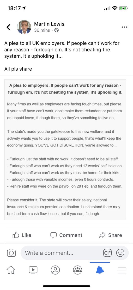 TheHRGuy_'s tweet photo. Yet more nonsense from @MartinSLewis of @itvMLshow - please stick to what you are good at; personal finance. @HMRCcustomers @Ofcom @itvstudios is anyone going to correct him? 

The scheme is when there is no work available, not because you can’t work. https://t.co/SOshquReKn