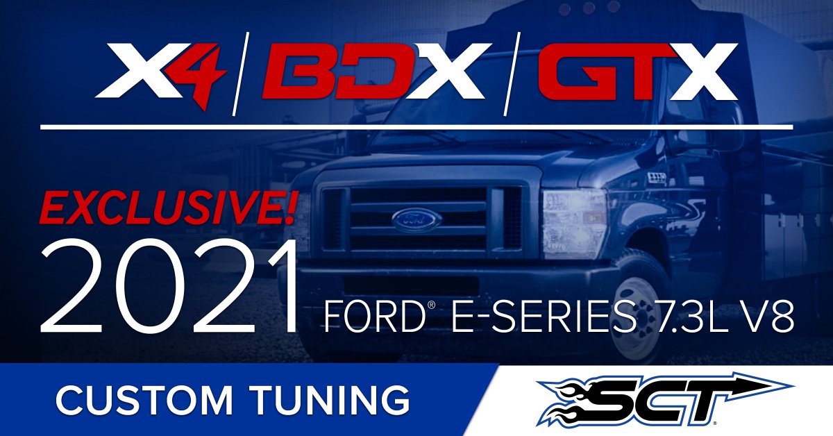 SCTPerformance's tweet photo. ⚠️EXCLUSIVE⚠️ Custom tuning support for the 2021 Ford E350 7.3L Gas on the GTX Tuner & Monitor, X4 & BDX Performance Programmer out NOW! https://t.co/VfDC3rBE42
Get check out all the goods: https://t.co/Ac942L4jBM
#SCTPerformance | #SCTTuning | #SCTTuner | #Ford https://t.co/GKbedZqqbz