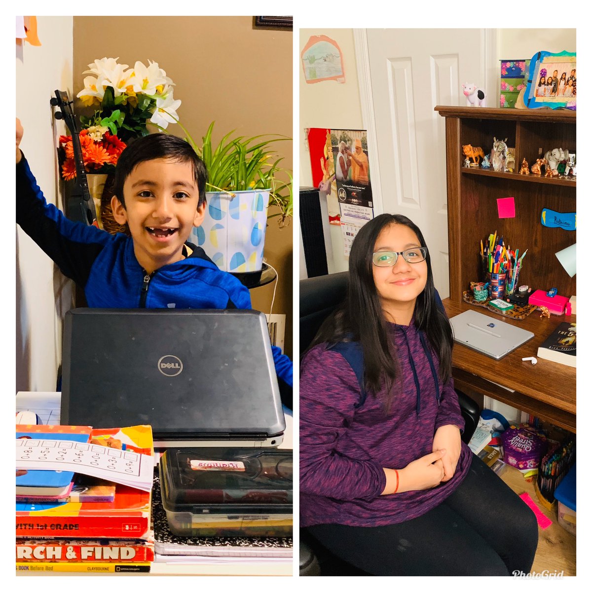 webdevelope2's tweet photo. Ridhima and Revant learning@home 
#LawrenceStrong @jheller2012 @MuziLearningLab @SlackwoodSchool @LISShines @cassandra3201 @MsHartLIS @msafischer @LindaAKMiller https://t.co/k4ILbE0Vrc