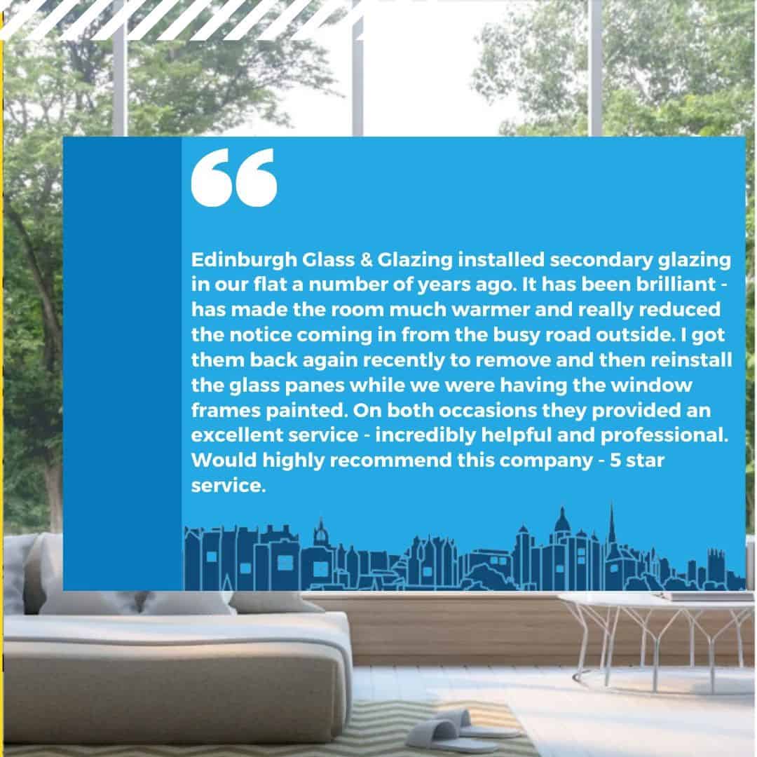 Here is another one of our fantastic reviews from our customers. edinburghglass.co.uk
