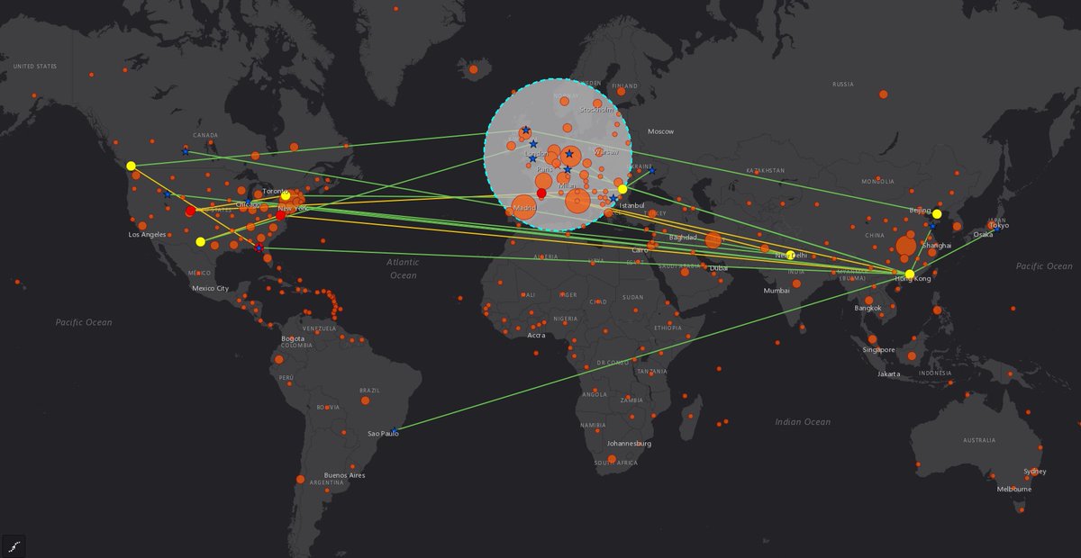 VertiGIS's tweet photo. We integrate the #COVID19 real-time data of the @WHO and @JohnsHopkins University into our #GEONIS #RMBC solution. This allows our customers to achieve the greatest transparency of supply chain failure risks due to the current pandemic --> https://t.co/ui4md56KLr https://t.co/rFIiES0grg