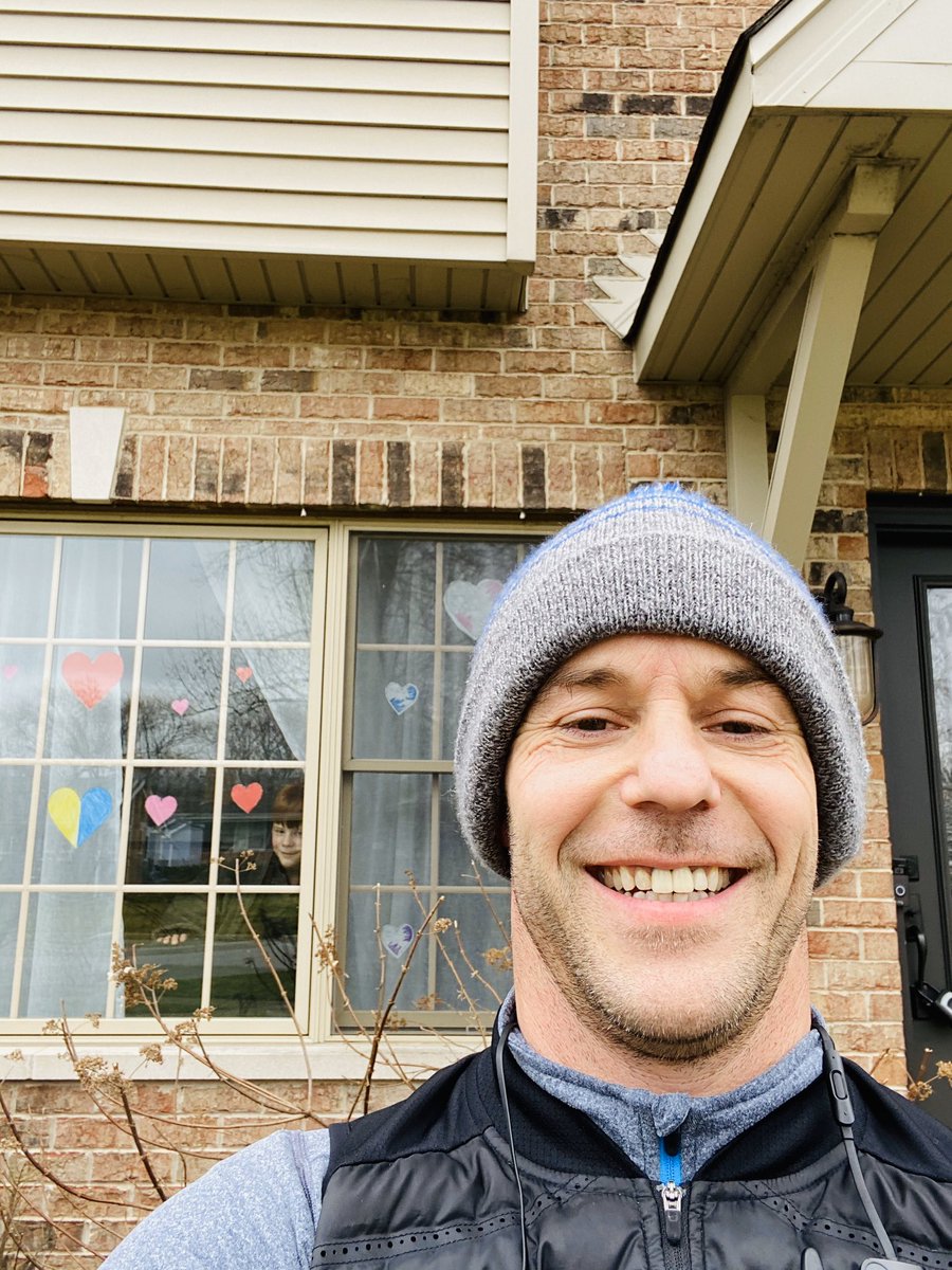 After a quality Zoom w/ <a href="/SoccerScn/">SCN Girls Soccer</a> &amp; @CoachHarks14 (great to see all those players’ faces!), knocked out a 3 mile run, 100 PU / 100 SU. Photo bomb by my son. #CoronoaFitChallenge <a href="/SCN_Boys_Soccer/">St Charles North Soccer</a>