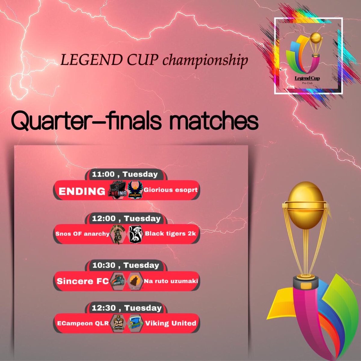 legend_cup's tweet photo. مواجهات دور ال٨ نتمنى للجميع التوفيق https://t.co/RSpWEARJFf