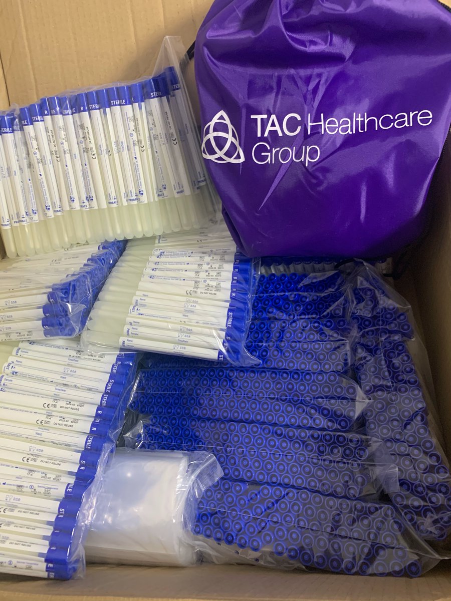 aberdeenclinic's tweet photo. Busy day for us today at TAC Healthcare another shipment of PCR and Serology testing kits arrived.  Our Biohazard team are working hard providing testing services at our testing bays at the clinic in Cults.

#aberdeen #monitoring #oilandgas #covid19testing  #wecareforyou https://t.co/eiwx6mLHoz