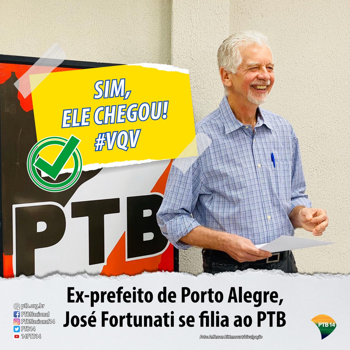 reuniaopatriota's tweet photo. Na solenidade, @josefortunati disse que a filiação acontece pela sua ligação com o PTB de Porto Alegre e por ser um campo político onde sempre atuou. Saiba mais em: https://t.co/wbCmRoyP0X https://t.co/Xxv0xiVGI1