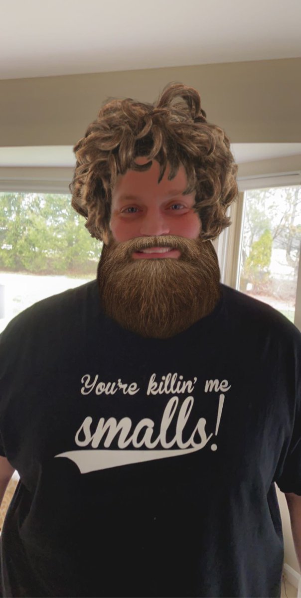 BeachMiddle's tweet photo. I have very little hair in my normal world. I love using filters to see what I would look like with a full mane of hair..final verdict..scary caveman. #BMSHomeSpiritWeek https://t.co/vqvBm8lpcR
