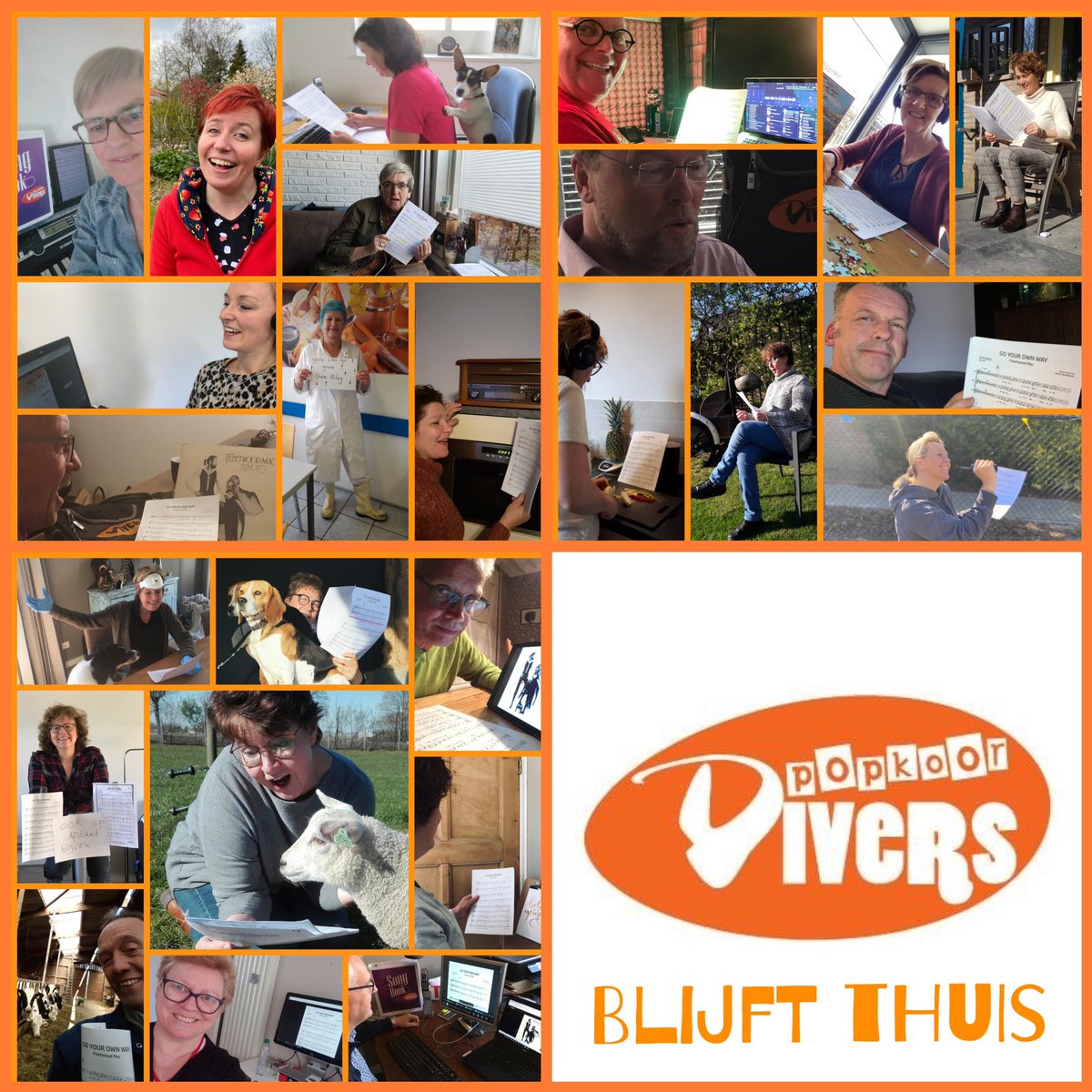 Dat zingen goed is voor de fysieke en geestelijke gesteldheid weten we. Maar hoe doe je dat als je niet samen kunt zingen? Met dank aan onze dirigent Neil kunnen we met de ingezongen opnames thuis ons nieuwste nummer alvast instuderen. Go your own way, hoe toepasselijk!