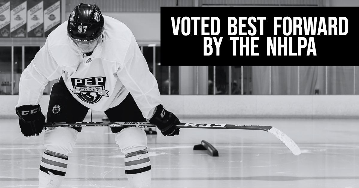 PEPHockey's tweet photo. For the 2nd year in a row PEP Ambassador Connor McDavid has been voted the Best Forward in the NHL by his peers 🔥 The NHLPA Player Poll is completed every year, with nearly 600 NHL players surveyed. #PEPHockey #RethinkYourTraining #NHLPAPlayerPoll https://t.co/fDUuJkDTna