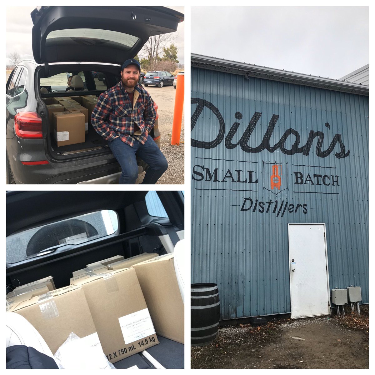 TavaresFil's tweet photo. So thankful to Dillons Distillers for donating antiseptic to keep frontline staff @mch_childrens safe #stopthespread @dillonfdistills #communityspirit Thanks @j_watson_j for making #communityspirit and #teamwork shine!!! #thankful #COVIDkindness https://t.co/lOTW0fnb4O