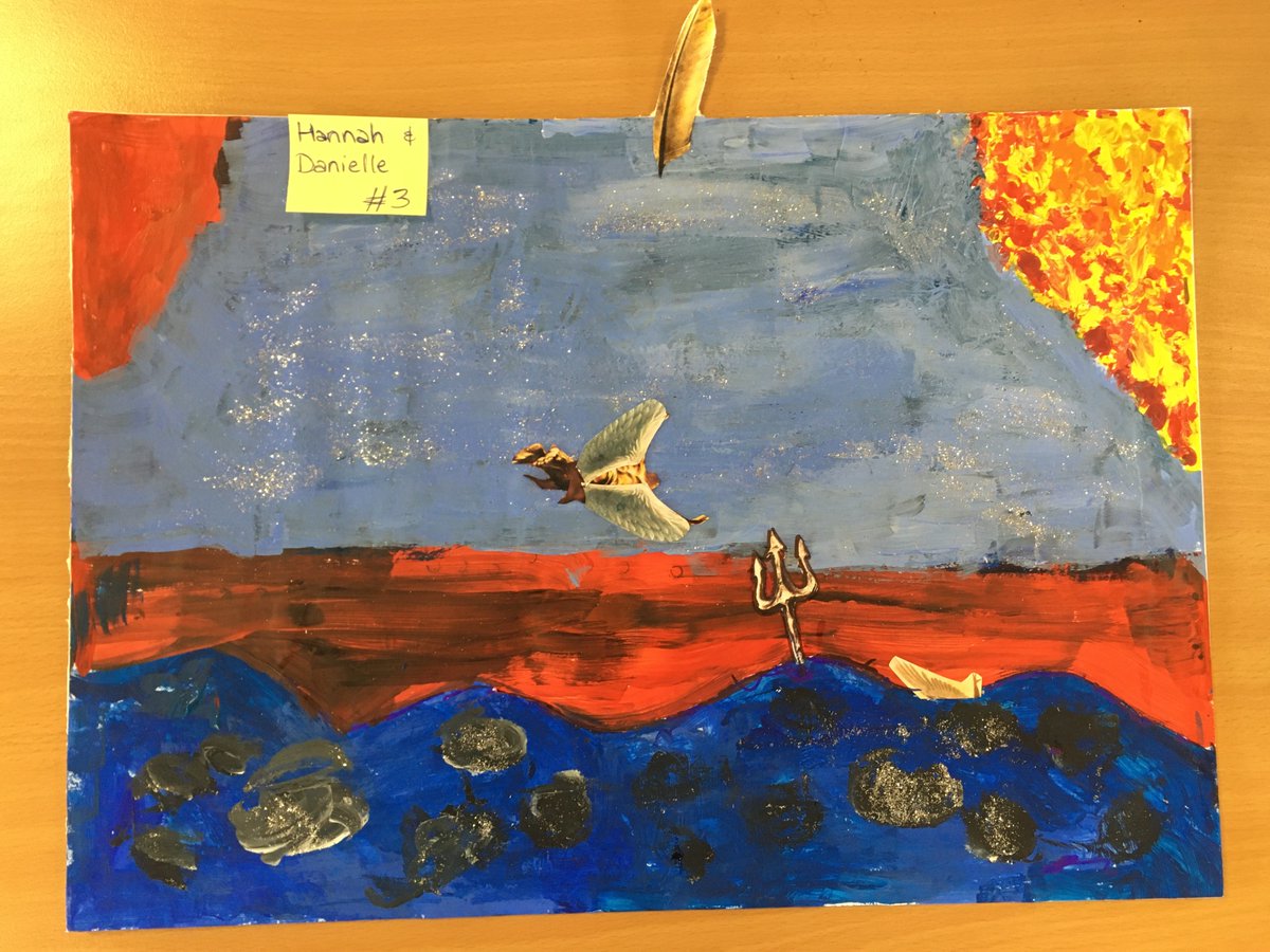 NewHallClassics's tweet photo. Mrs Broadbent is really excited about the Year 6 @NewHallYr6 entries to the Minimus Competition @minimus_latin
 so far. A tiny selection of the artistic highlights included below ~ keep the paintings/poems/plays coming please everybody! 

#WeAreNewHall #NewHallClassicsLoveMinimus https://t.co/yEIep9Zlci