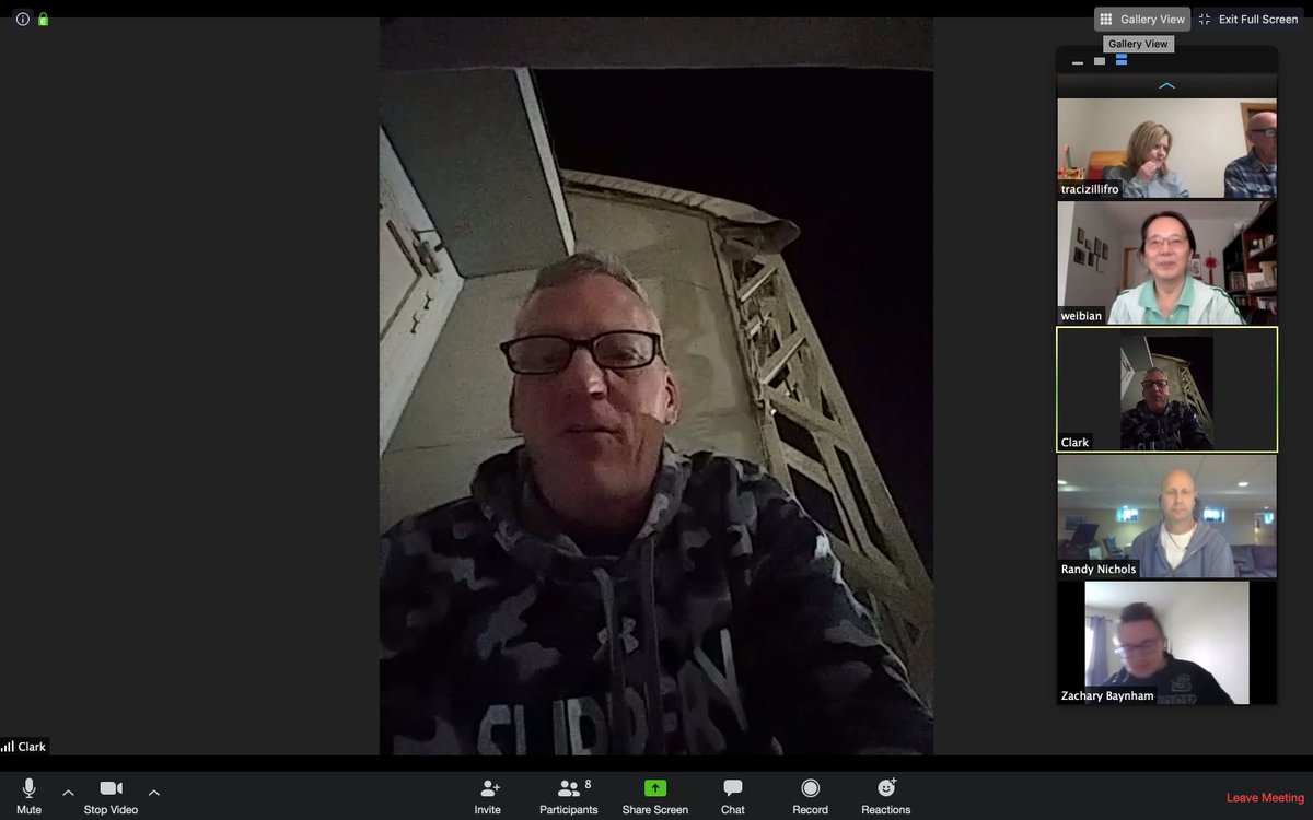Dr_Leight's tweet photo. Today our dept had an online "Quaran-tea" to stay connected. The absolute best part was having our deployed colleague Dr. Gary Clark login from a top-secret location. I couldn't stop smiling as I was fighting back the tears. So good to see him. @slipperyrocku @SchoolWellEdu https://t.co/bLfI4kERvT