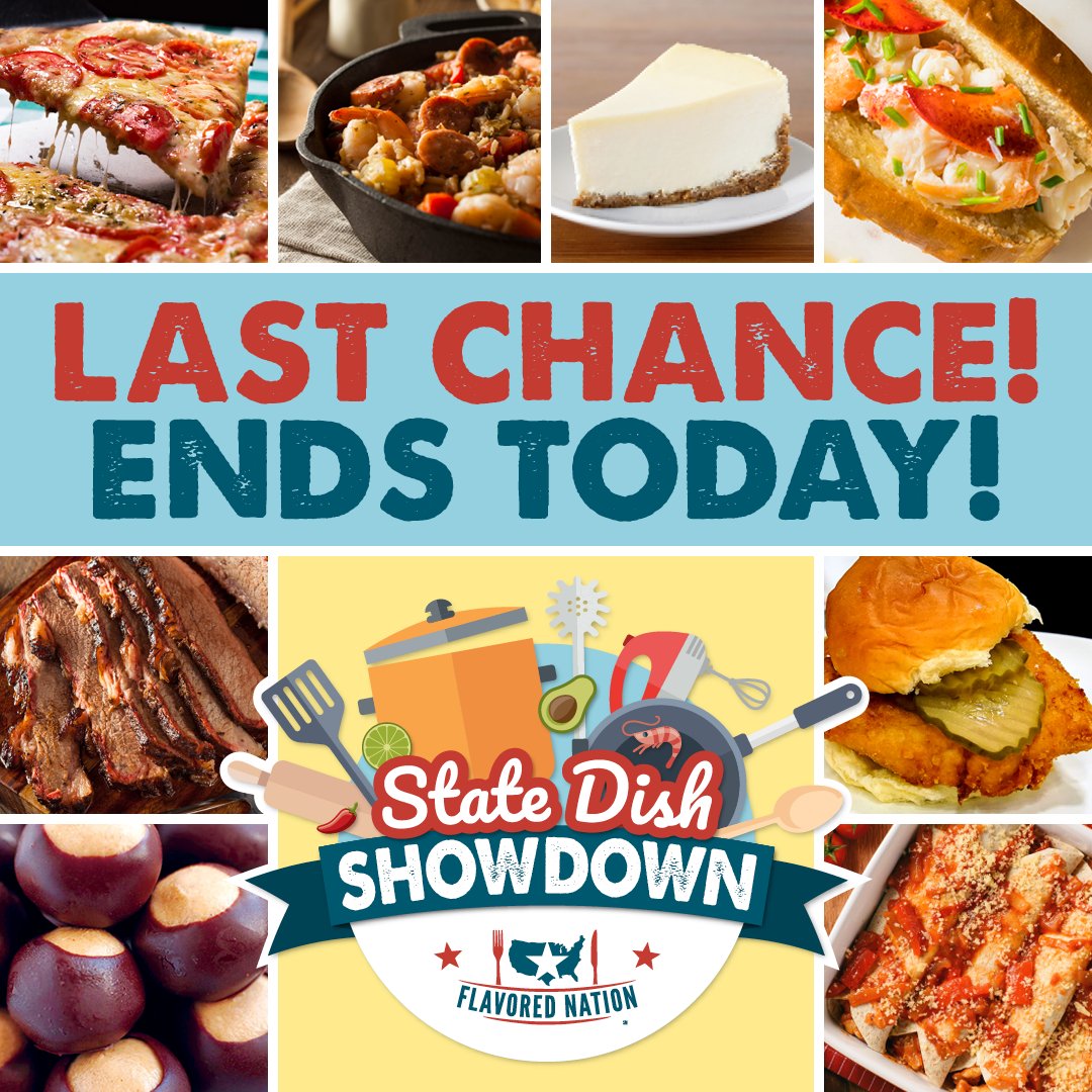 flavorednation's tweet photo. Last chance to vote in our State Dish Showdown! https://t.co/aOyr5DzlND https://t.co/Vw9oMCL9S9