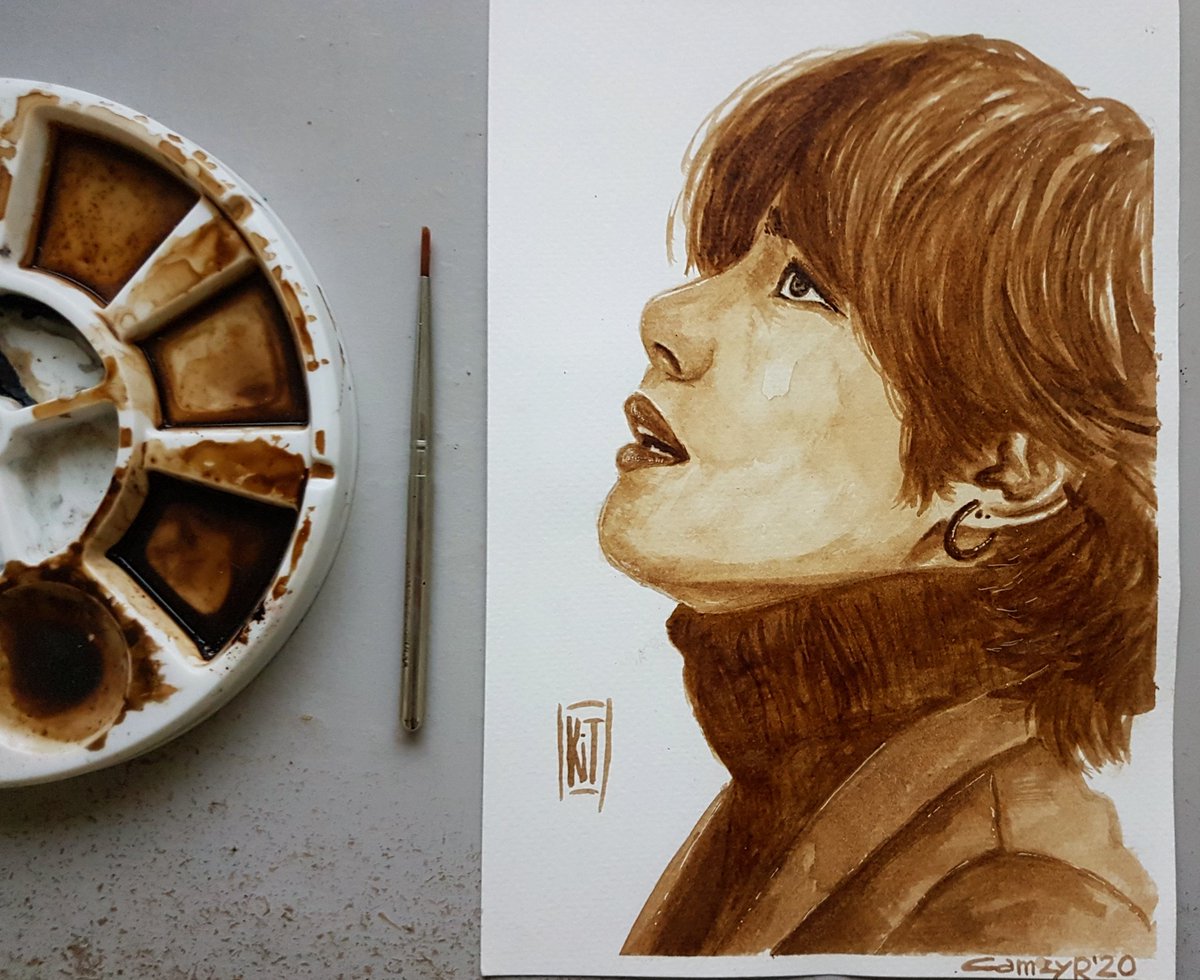 ImNarnar's tweet photo. BTS V but I painted him using coffee.
#bts #TAEHYUNG #btsfanart #๋ฐฉํ์๋
๋จ #streaminnerchild #AprilFoolsDay https://t.co/ryk2iQecz8