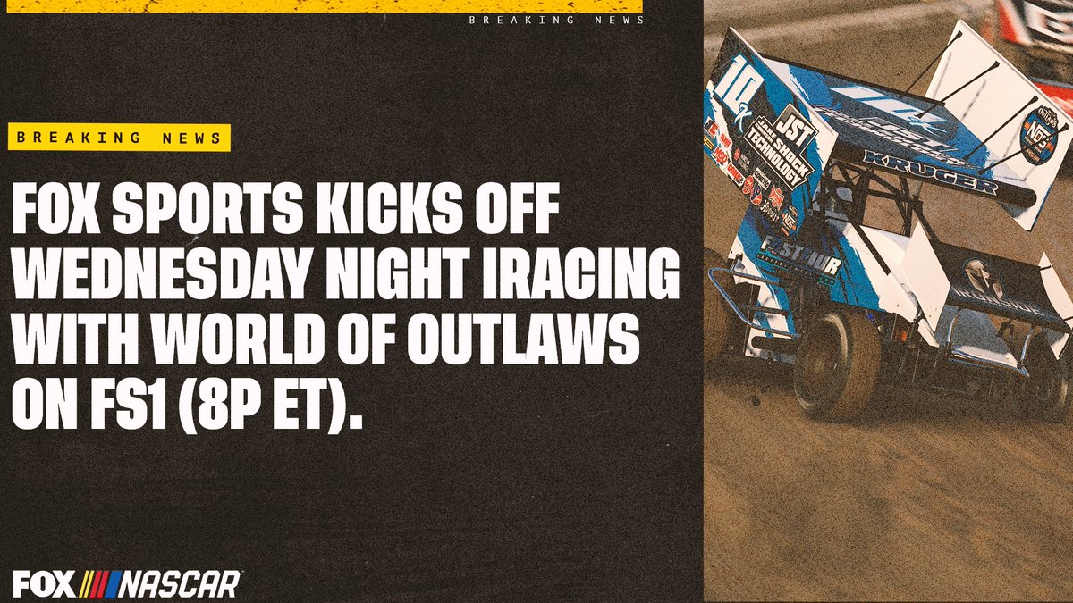 NASCARONFOX's tweet photo. We're throwing some dirt into our eSports lineup this week with a Wednesday night race on FS1.

More information » https://t.co/rkT50wu0p8 https://t.co/qZvbOwRTXb