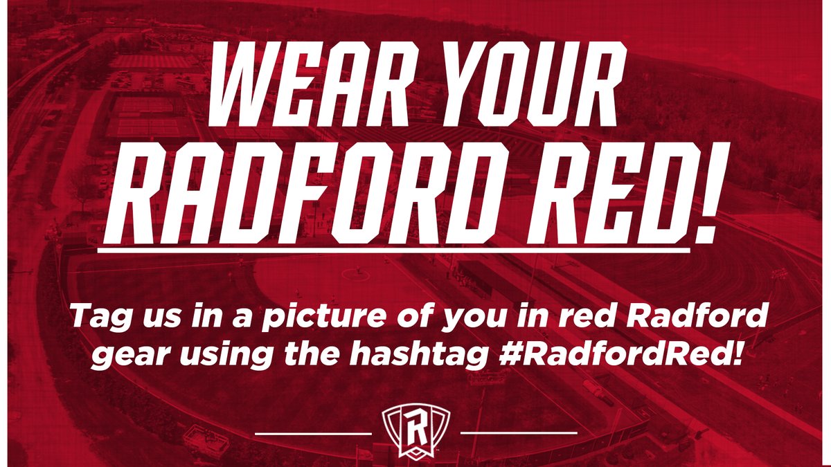 ru_athletics's tweet photo. 🔴🔴 Radford Red Friday 🔴🔴
This upcoming Friday sport your Radford Red and tag us in your picture using #RadfordRed
#RiseAndDefend x #RadfordRed https://t.co/UT03QTgE9E
