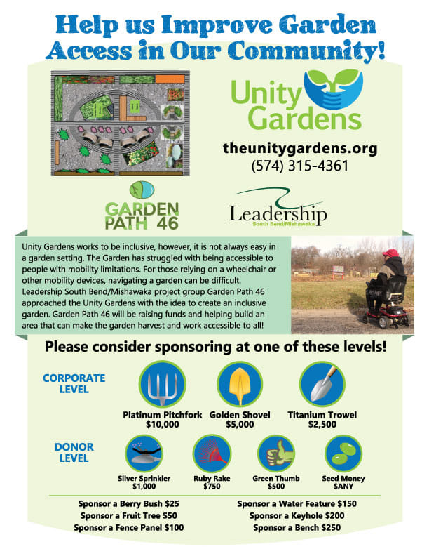 Ivy_BerlinPlace's tweet photo. Have you checked out our local Unity Gardens? Together with Leadership South Bend/Mishawaka they are raising funds to build an inclusive, accessible garden: Garden Path 46. #Community #UnityGardens https://t.co/J8xbnFeIgm