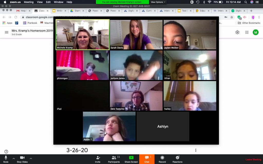 sarahdavis_FF's tweet photo. Online teaching isn’t ideal but I’m grateful to the wonderful families, teachers and staff. We can still connect, teach and show compassion virtually! #WeAreMaumee #Zooming https://t.co/KdhRvgyqTb