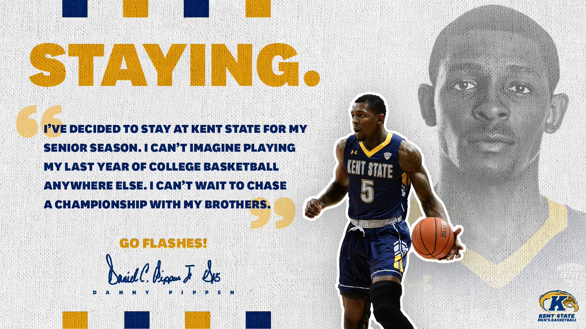 ..It’s been a roller coaster ride, but my coaches, my teammates, my trainers ,and the fans have always had my back no matter what! I’m excited to comeback for my senior year and reach the ultimate goal which is to win the Mac championship! #IMSTAYING #TEAM105 #PIPPENAINTEA5Y