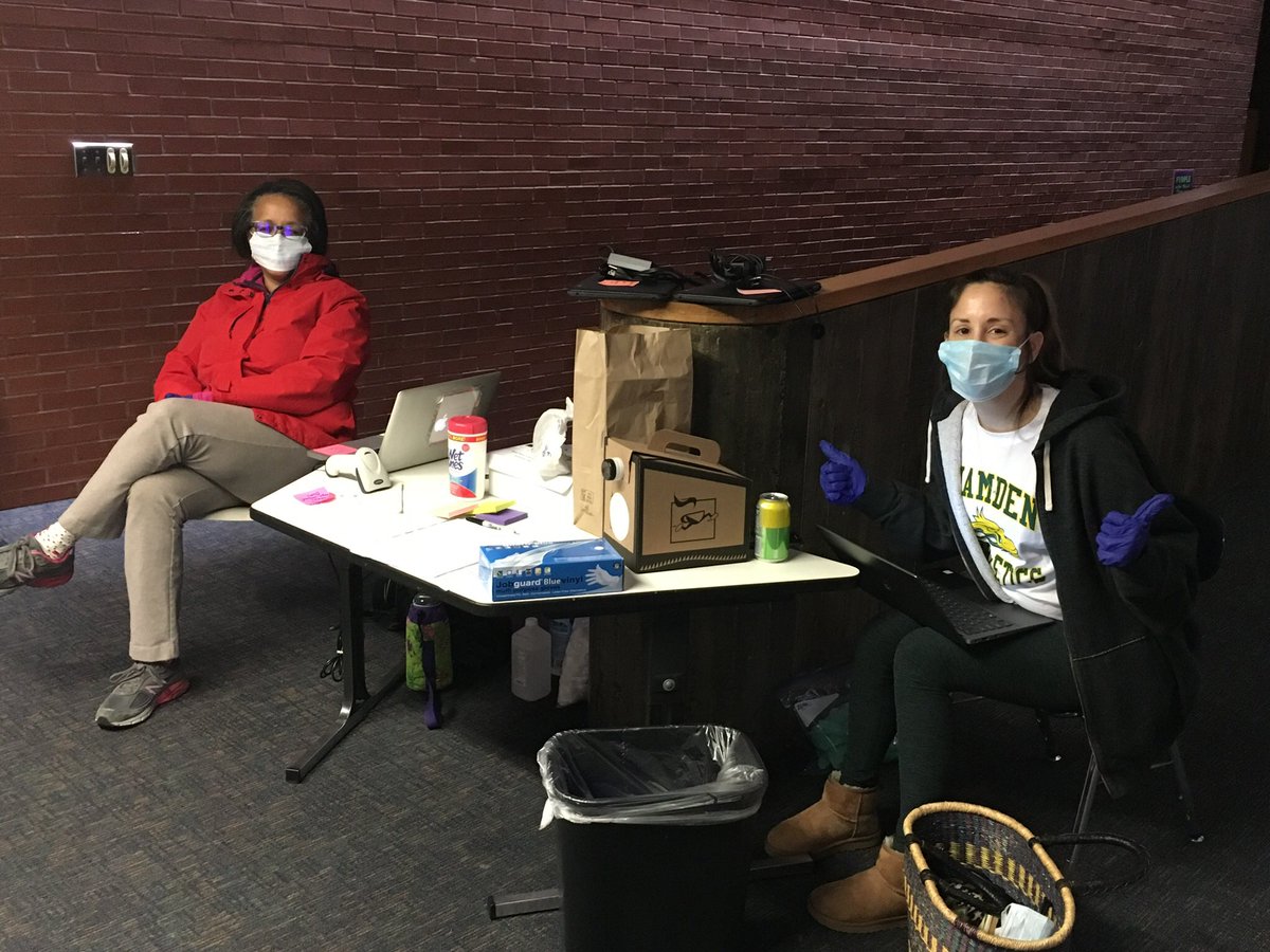 HPSLibraries's tweet photo. Over the last two weeks HPS staff has mobilized to ensure students have Chromebooks needed for distance learning. Media specialists imaged new devices, cataloged them in Destiny Library Manager and volunteered to be in schools to check them out. #teamwork #hamdenstrong https://t.co/FZqsXTmeqQ