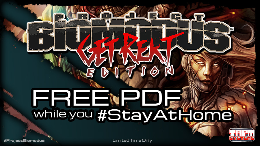 ProjectBiomodus's tweet photo. We want to help folks throughout this crisis in what little way we can. Thanks to our backers, we've decided to release the Get Rekt version of #ProjectBiomodus for FREE! Stay safe, stay home, and enjoy the game with our best wishes! https://t.co/yHZe5xHHEY https://t.co/mhC9z5oYbu