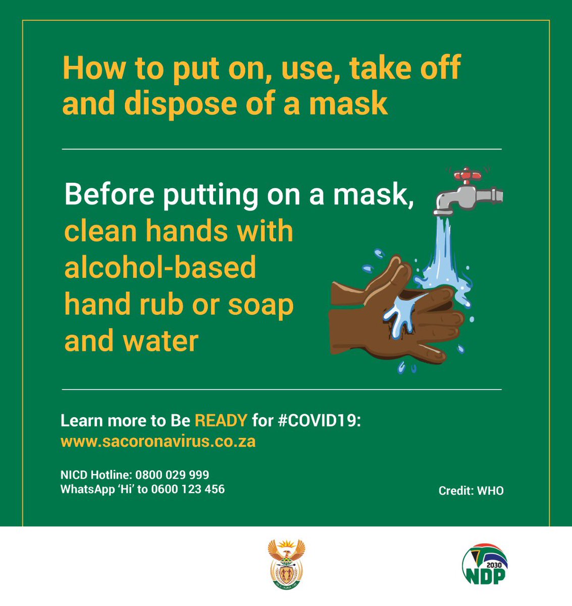 DrZweliMkhize's tweet photo. There is no question about it. Masks can assist in containing the spread of the virus, especially for those who are coughing, sneezing or are infected.(1/2) #COVID19 #CoronavirusInSA #StayHomeSA #StaySafe https://t.co/hGa3YSHQxi